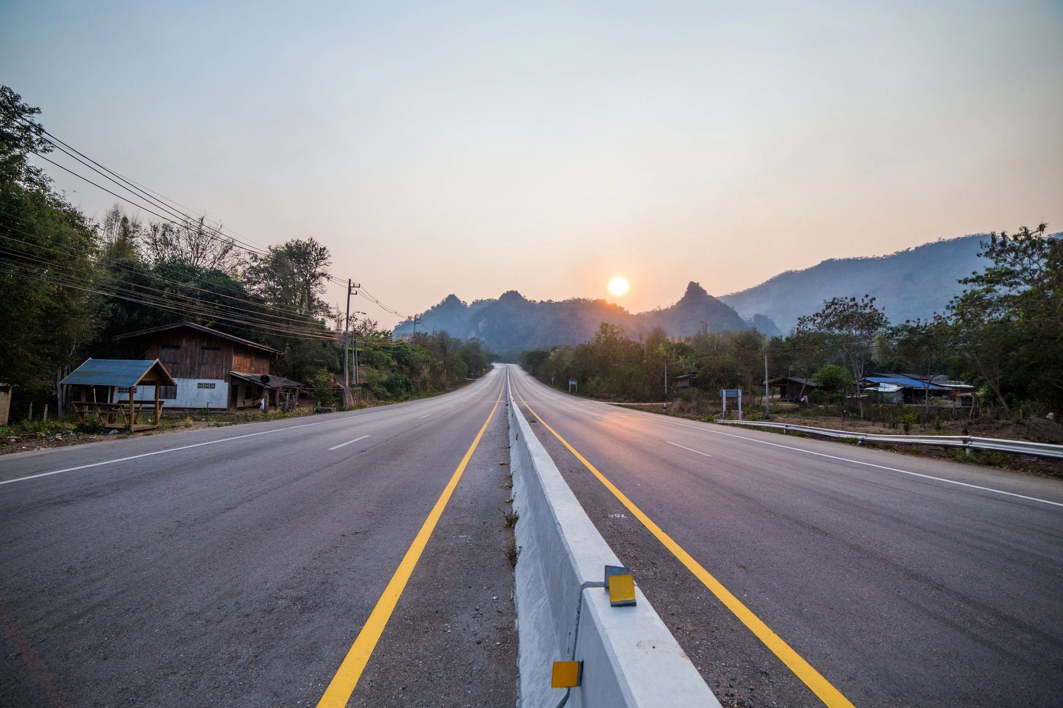Open highway road in Thailand